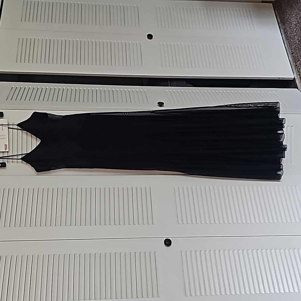 Black Long Cocktail Semiformal Dress
